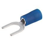 TruConnect Blue 6mm Fork Terminal Pack of 100