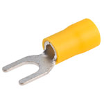 TruConnect Yellow 5mm Fork Terminal Pack of 100