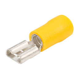 TruConnect 6.3x0.8mm 20A Yellow Female Receptacle Pack of 100