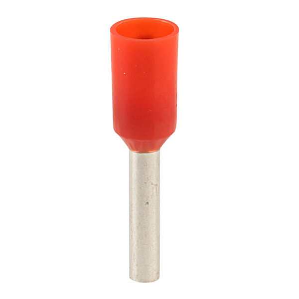 Pack of 100 Red 1mm Bootlace Ferrule Connectors 