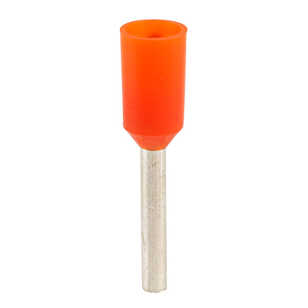  Bootlace Ferrules 0.50mm Orange Pack of 100