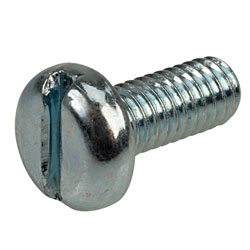 Affix Slotted Pan Head Machine Screws BZP M4 10mm - Pack Of 100