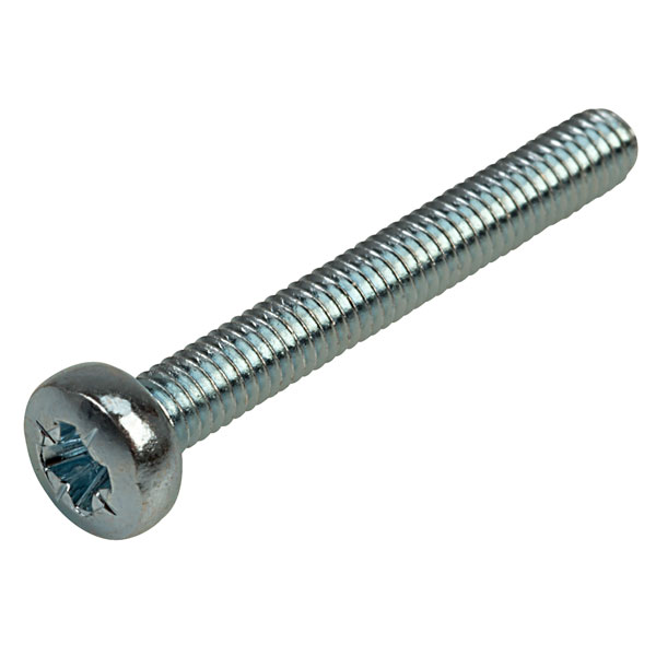 Affix Pozi Pan Head Machine Screws BZP M2.5 20mm - Pack Of 100 | Rapid ...