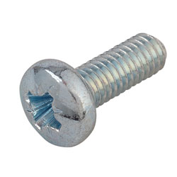 Affix Pozi Pan Head Machine Screws BZP M3 8mm - Pack Of 100