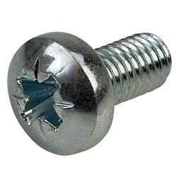 Affix Pozi Pan Head Machine Screws BZP M5 10mm - Pack Of 100