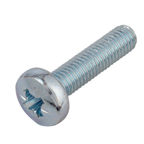 Affix Pozi Pan Head Machine Screws BZP M5 20mm - Pack Of 100 | Rapid Online