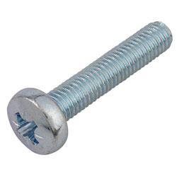 Affix Pozi Pan Head Machine Screws BZP M5 25mm - Pack Of 100