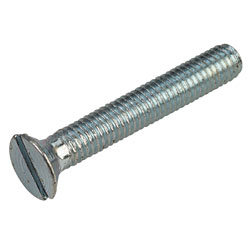 Affix Slotted Countersunk Machine Screws BZP M3 20mm - Pack Of 100