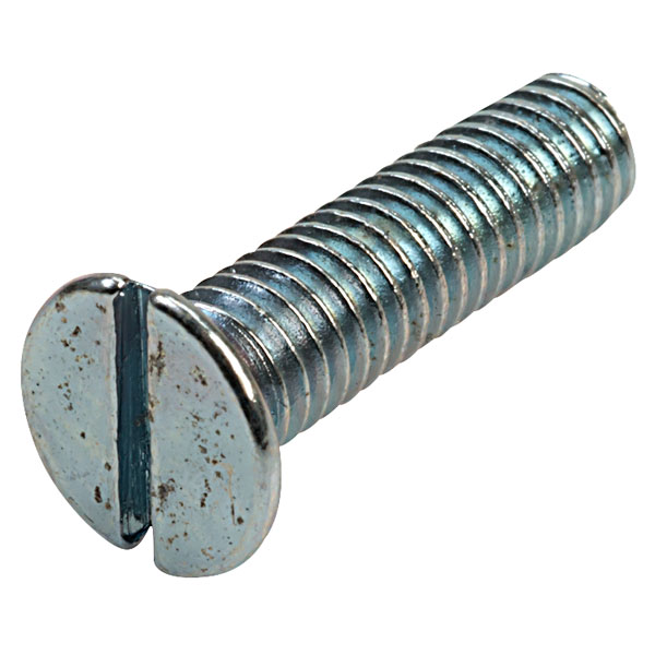  Slotted Countersunk Machine Screws BZP M4 16mm - Pack Of 100