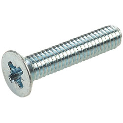 Affix Pozi Countersunk Machine Screws BZP M4 20mm - Pack Of 100