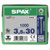 SPAX 0191010350305 Universal Screw 3.5 x 30mm T-Star Plus Steel WIROX 1000pc