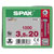 SPAX 0201010350205 Universal Pan Screw 3.5 x 20mm T-Star Plus Steel WIROX 1000pc