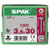 SPAX 0201010350305 Universal Pan Screw 3.5 x 30mm T-Star Plus Steel WIROX 1000pc
