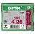 SPAX 0201010400255 Universal Pan Screw 4 x 25mm T-Star Plus Steel WIROX 1000pc