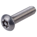 Affix Security Screw Button Head Pin Recess T Drive T25 A2 S/S M5 20mm PK100