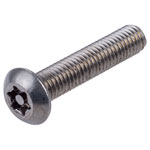 Affix Security Screw Button Head Pin Recess T Drive T25 A2 S/S M5 25mm PK100