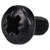 R-TECH 337004 Black Pozi Pan Head Machine Screws M4 6mm - Pack Of 100