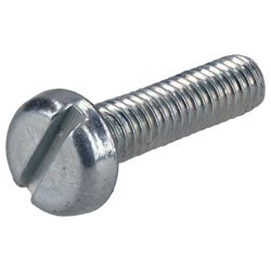 R-TECH 337008 Slotted Pan Head Machine Screws BZP M2.5 10mm - Pack Of 100