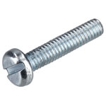 R-TECH 337009 Slotted Pan Head Machine Screws BZP M2.5 12mm - Pack Of 100