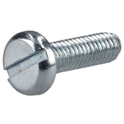 R-TECH 337012 Slotted Pan Head Machine Screws BZP M3 10mm - Pack Of 100