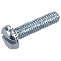 R-TECH 337013 Slotted Pan Head Machine Screws BZP M3 12mm - Pack Of 100