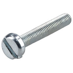 R-TECH 337015 Slotted Pan Head Machine Screws BZP M3 20mm - Pack Of 100