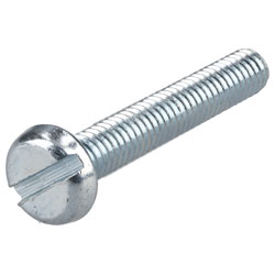 R-TECH 337022 Slotted Pan Head Machine Screws BZP M4 25mm - Pack Of 100