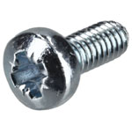 R-TECH 337028 Pozi Pan Head Machine Screws BZP M2.5 6mm - Pack Of 100