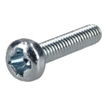 R-TECH 337032 Pozi Pan Head Machine Screws BZP M2 10mm - Pack Of 100