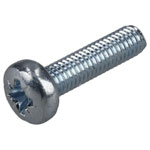 R-TECH 337036 Pozi Pan Head Machine Screws BZP M3 12mm - Pack Of 100