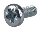 R-TECH 337042 Pozi Pan Head Machine Screws BZP M4 10mm - Pack Of 100