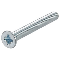 R-TECH 337072 Pozi Countersunk Machine Screws BZP M3 25mm - Pack Of 100