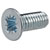 R-TECH 337074 Pozi Countersunk Machine Screws BZP M4 10mm - Pack Of 100