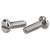 R-TECH 337086 Slotted Pan Head A2 Stainless Steel Screws M4 12mm - Pack Of 100