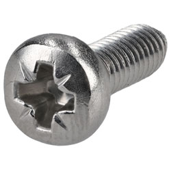 R-TECH 337093 Pozi Pan Head A2 Stainless Steel Screws M4 12mm - Pack Of 100