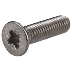 R-TECH 337095 Pozi Countersunk A2 Stainless Steel Screws M3 12mm - Pack Of 100