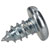 R-TECH 337102 Slotted Pan Head Self-Tapping Screws No.10 3/8in 9.5mm - Pk100