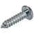 R-TECH 337104 Slotted Pan Head Self-Tapping Screws No.10 3/4in 19.0mm - Pk100