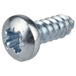 R-TECH 337113 Pozi Pan Head Self-Tapping Screws No.8 1/2in 13.0mm - Pk100