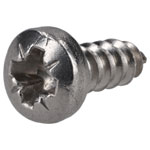 R-TECH 337126 Pozi Pan Head Self-Tapping A2 S/St Screws No.6 3/8in 9.5mm - Pk100