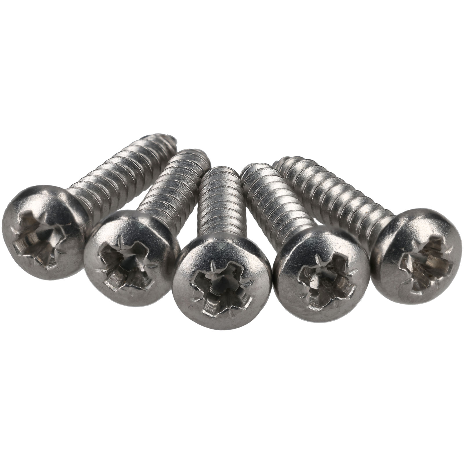 Viti Autofilettanti Pozi Pan A2 Inox &ndash; Pack Da 100 Pezzi Misti (No.4, 6, 8)