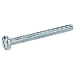 R-TECH 337189 Slotted Pan Head Machine Screws BZP M5 50mm - Pack Of 100