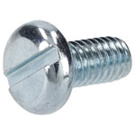 R-TECH 337191 Slotted Pan Head Machine Screws BZP M6 12mm - Pack Of 100