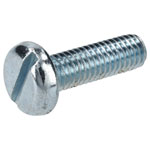 R-TECH 337193 Slotted Pan Head Machine Screws BZP M6 20mm - Pack Of 100