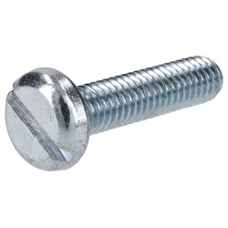 R-TECH 337194 Slotted Pan Head Machine Screws BZP M6 25mm - Pack Of 100