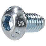 R-TECH 337349 M6 X 10 Hex Socket Button Screws Steel BZP - Pack Of 100