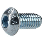 R-TECH 337350 M6 X 12 Hex Socket Button Screws Steel BZP - Pack Of 100