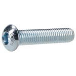 R-TECH 337354 M6 X 30 Hex Socket Button Screws Steel BZP - Pack Of 100