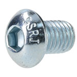 R-TECH 337358 M8 X 12 Hex Socket Button Screws Steel BZP - Pack Of 50