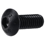 R-TECH 337370 M4 X 10 Hex Socket Button Screws Steel Black - Pack Of 100